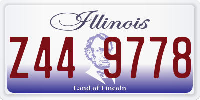 IL license plate Z449778