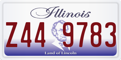 IL license plate Z449783