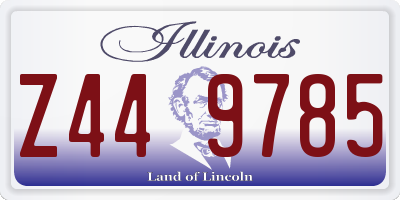 IL license plate Z449785
