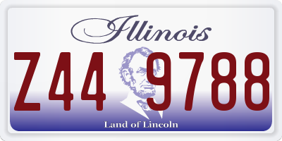 IL license plate Z449788