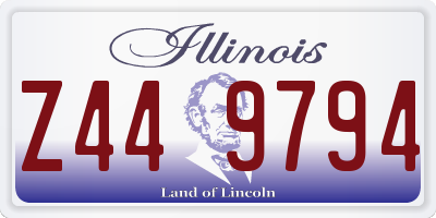 IL license plate Z449794
