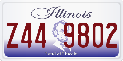 IL license plate Z449802