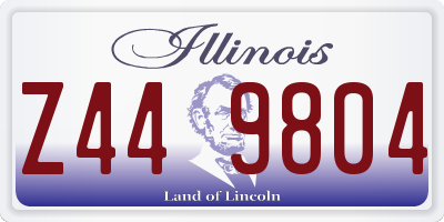 IL license plate Z449804