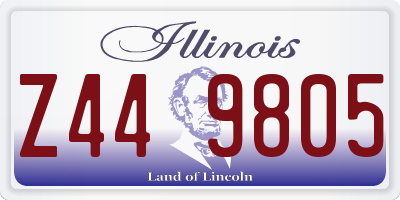 IL license plate Z449805