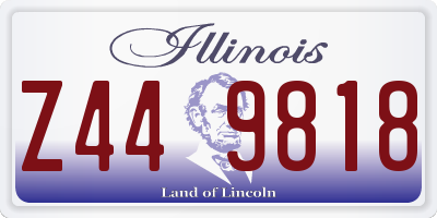 IL license plate Z449818