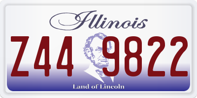 IL license plate Z449822