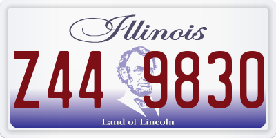 IL license plate Z449830