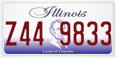 IL license plate Z449833