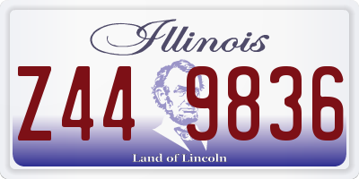 IL license plate Z449836