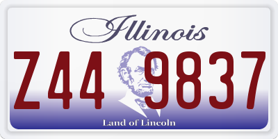 IL license plate Z449837