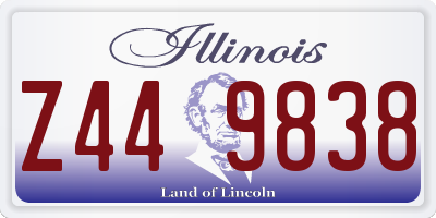 IL license plate Z449838