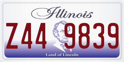 IL license plate Z449839