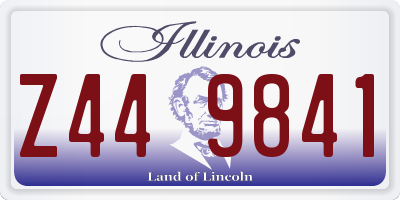 IL license plate Z449841