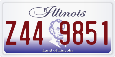 IL license plate Z449851