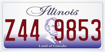 IL license plate Z449853