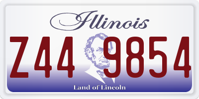 IL license plate Z449854