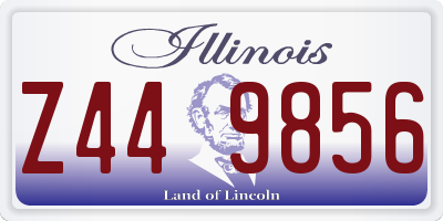 IL license plate Z449856