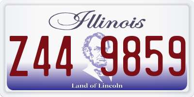 IL license plate Z449859