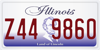 IL license plate Z449860