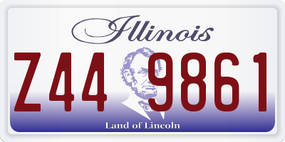 IL license plate Z449861