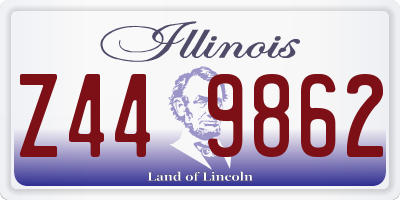 IL license plate Z449862