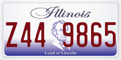 IL license plate Z449865