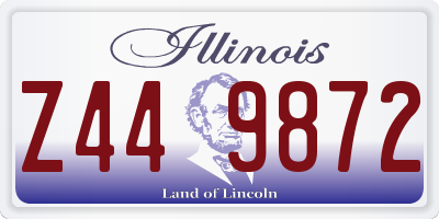 IL license plate Z449872