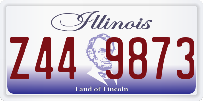 IL license plate Z449873