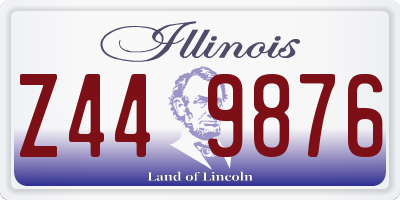 IL license plate Z449876