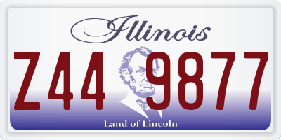 IL license plate Z449877