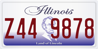 IL license plate Z449878