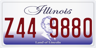 IL license plate Z449880