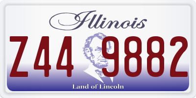 IL license plate Z449882