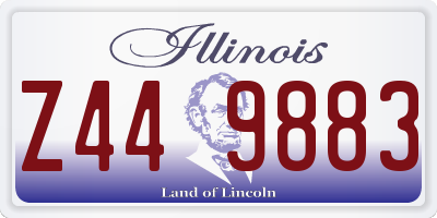 IL license plate Z449883