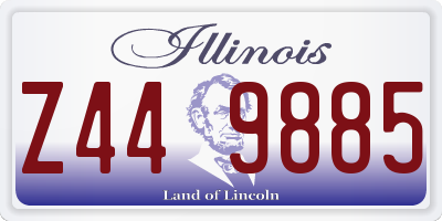IL license plate Z449885