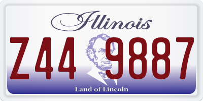 IL license plate Z449887