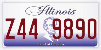 IL license plate Z449890