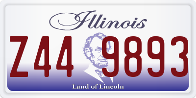 IL license plate Z449893