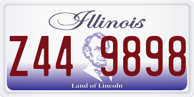 IL license plate Z449898