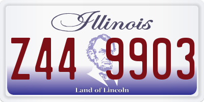 IL license plate Z449903