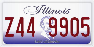 IL license plate Z449905