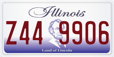 IL license plate Z449906