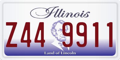 IL license plate Z449911