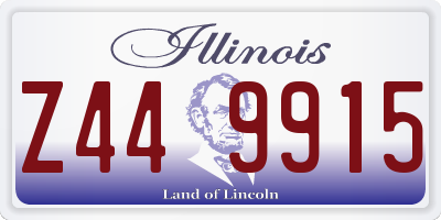 IL license plate Z449915