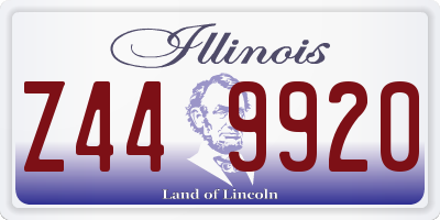 IL license plate Z449920