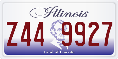 IL license plate Z449927