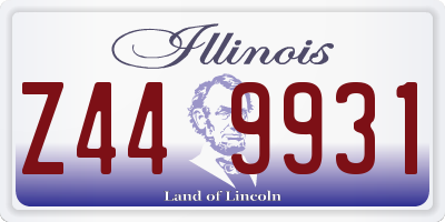 IL license plate Z449931