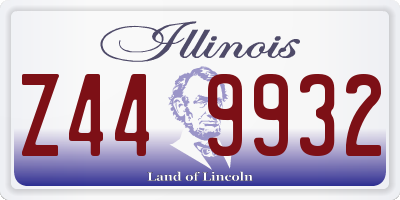 IL license plate Z449932