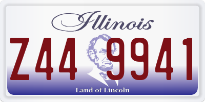 IL license plate Z449941