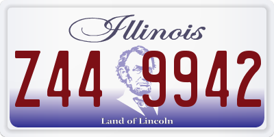IL license plate Z449942